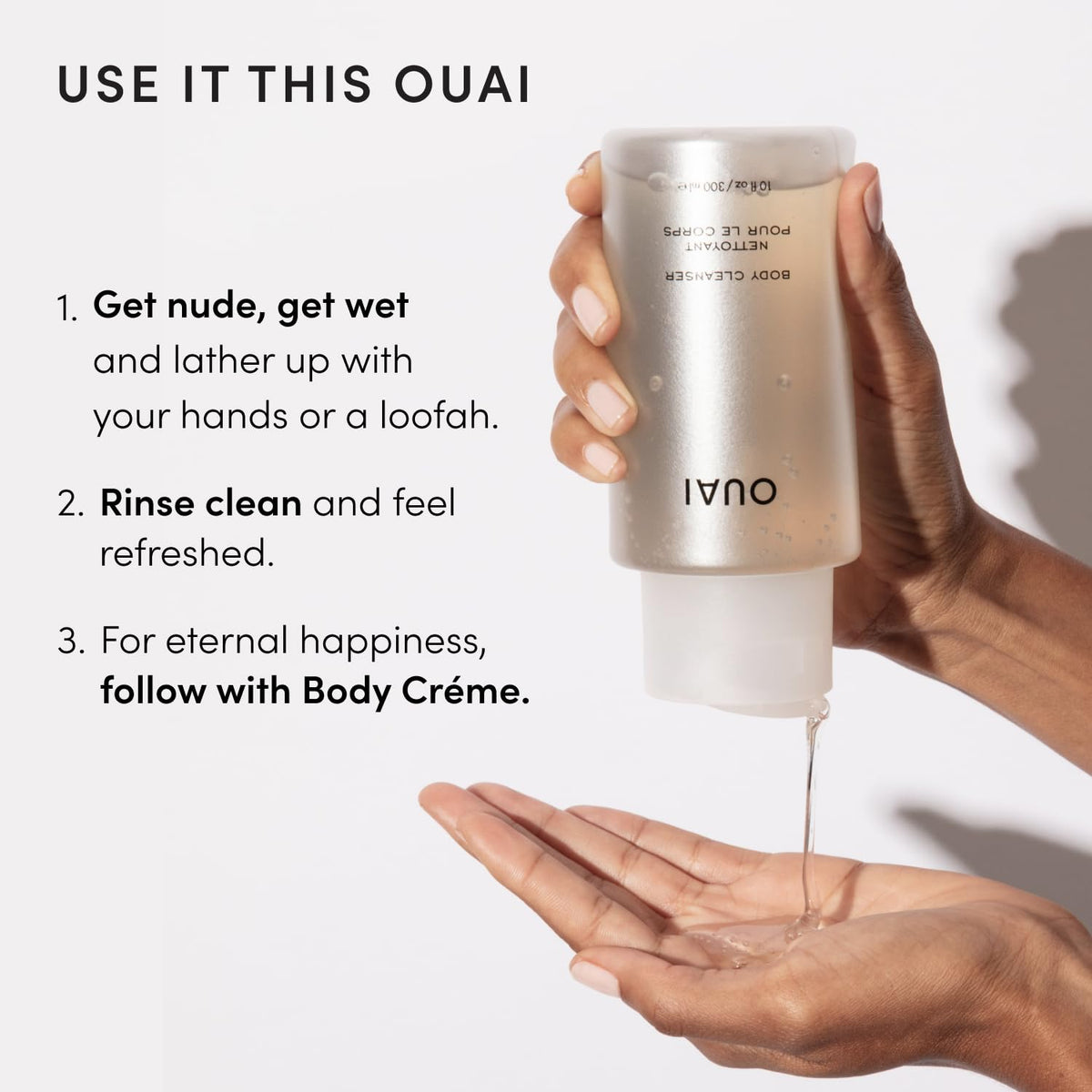 OUAI Body Cleanser 10 Fl Oz with magnolia flowers