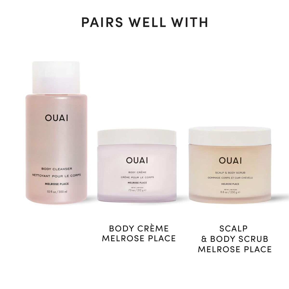 OUAI Body Cleanser showing texture on skin