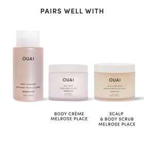 OUAI Body Cleanser showing texture on skin