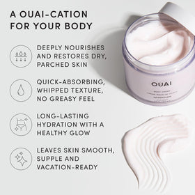 OUAI Body Cream 7.5 oz top view revealing creamy texture