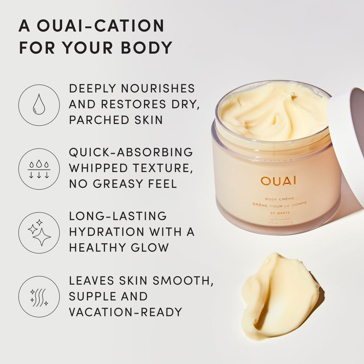 OUAI Body Cream packaging side view
