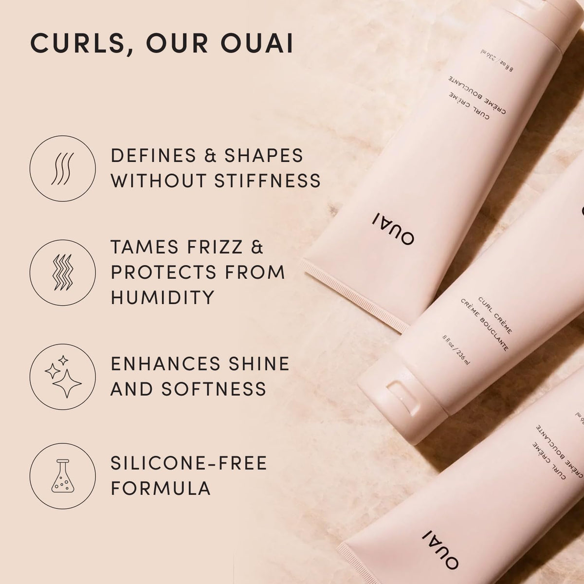 OUAI Curl Defining Cream texture close-up