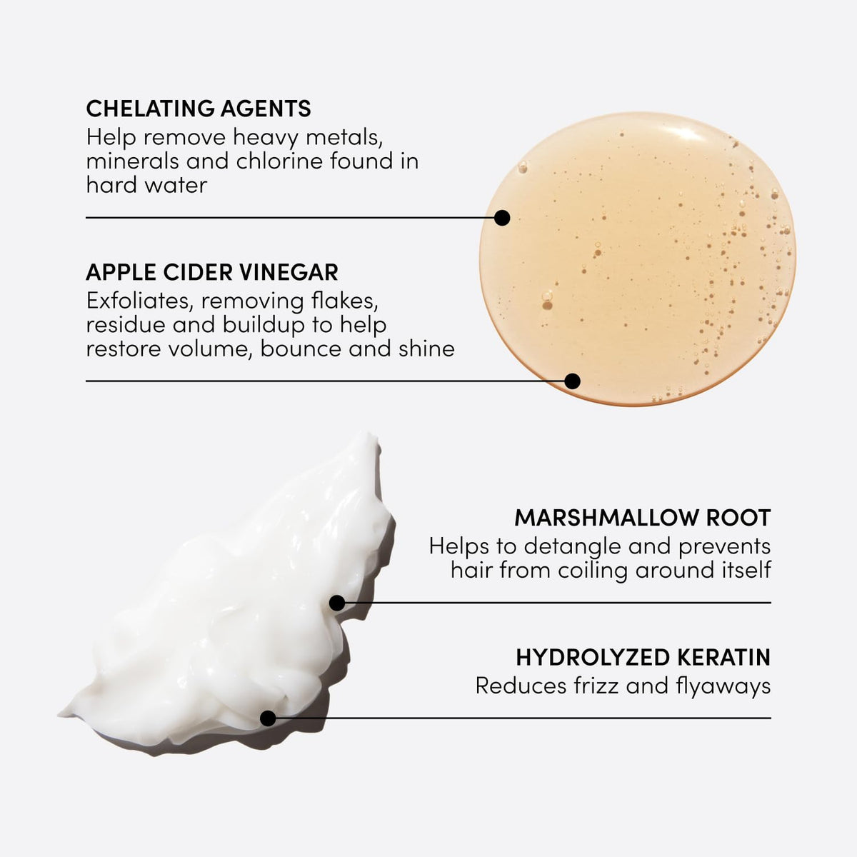 OUAI Detox Shampoo and Thick Conditioner side view