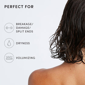 OUAI Fine Hair Conditioner Refill application on hair