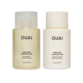 OUAI Fine Hair Shampoo 3 Oz travel size bottle front view
