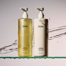 OUAI Fine Hair Shampoo 32oz bottle side view
