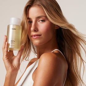 OUAI Fine Hair Shampoo Refill label close-up
