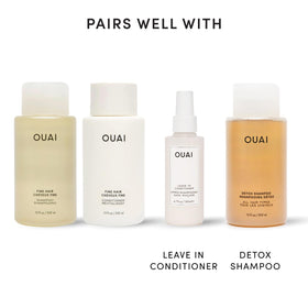 OUAI Fine Shampoo and Conditioner Set with styling tools