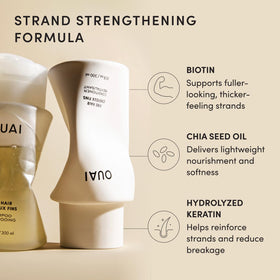 OUAI Fine Shampoo lathering in hands