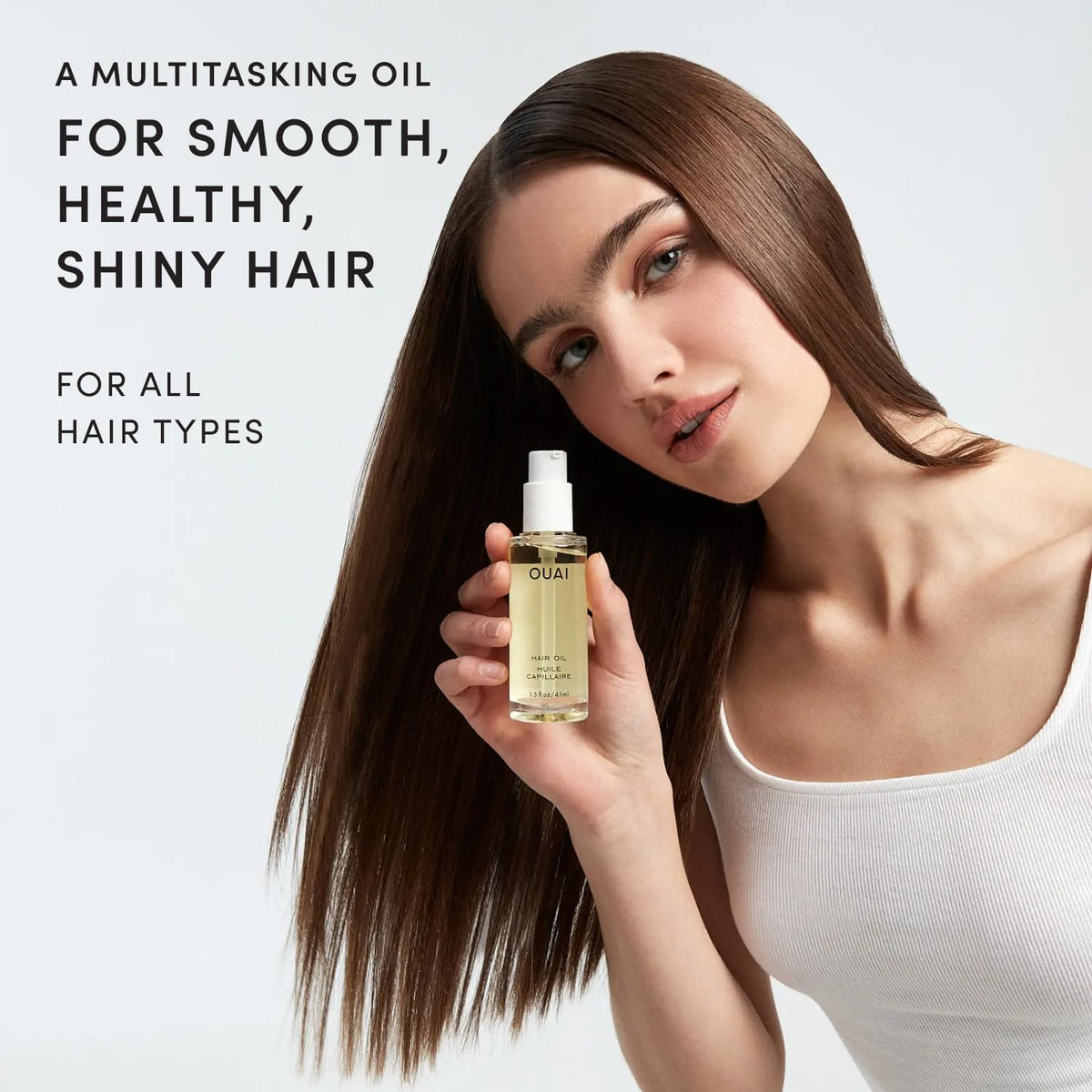 OUAI Hair Oil 1.5 Fl Oz back view showing ingredient list