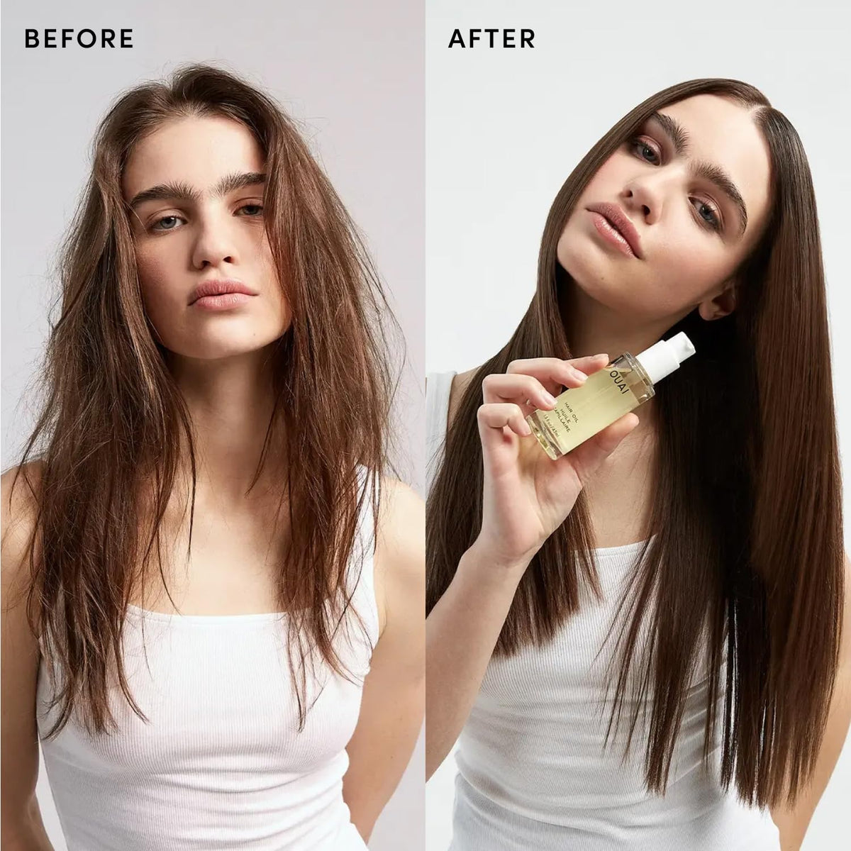 OUAI Hair Oil Full Size bottle with cap off