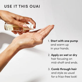 OUAI Hair Oil packaging with ingredients list