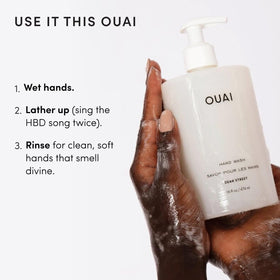 OUAI Hand Wash Dean Street 16 Fl Oz close-up of label