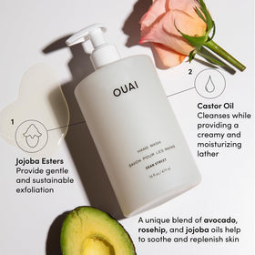 OUAI Hand Wash Dean Street 2 Pack back view with ingredients