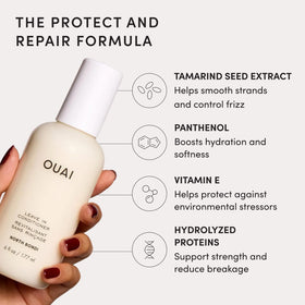 OUAI Leave In Conditioner in bathroom setting
