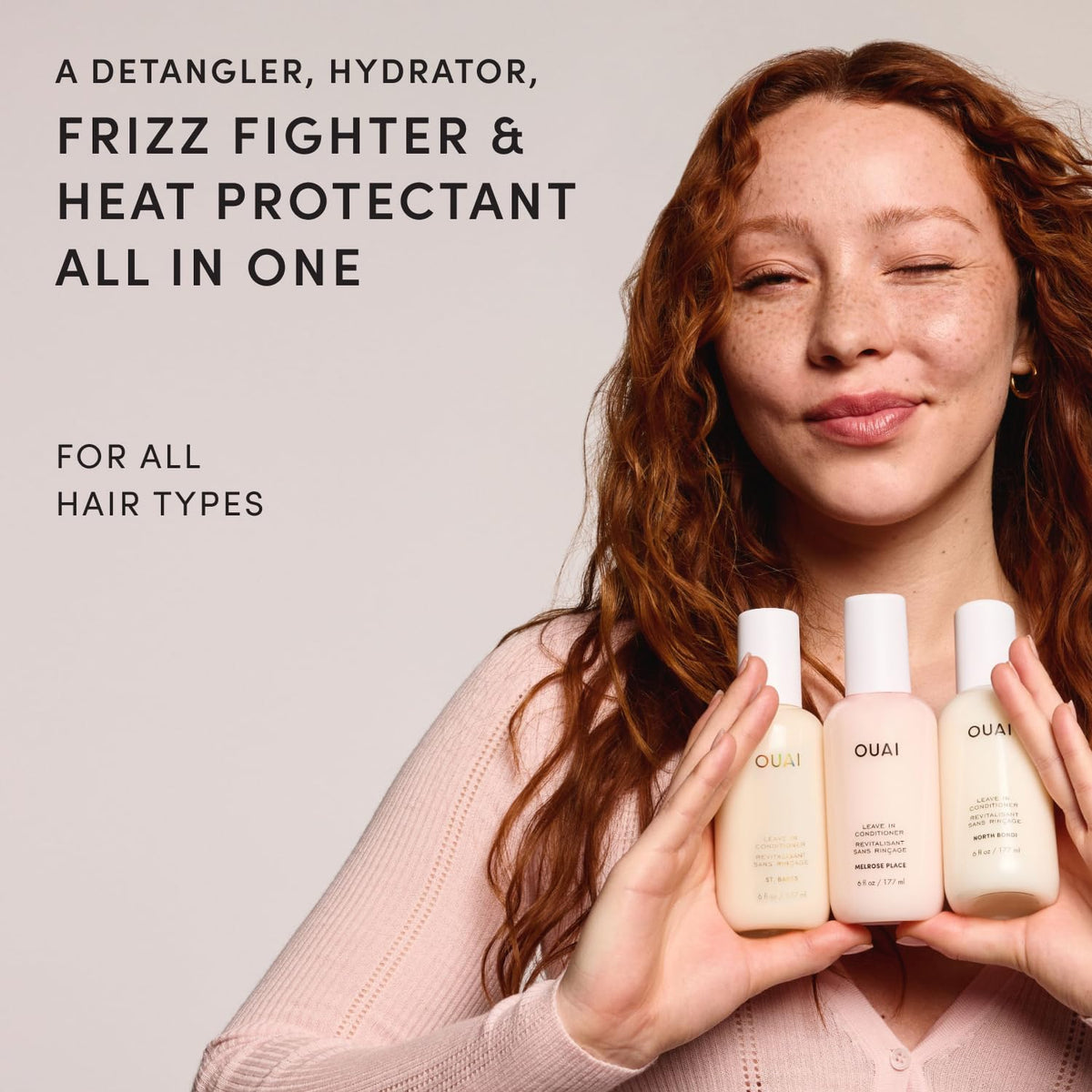 OUAI Leave In Conditioner with mist spray feature