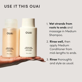 OUAI Medium Shampoo texture close-up