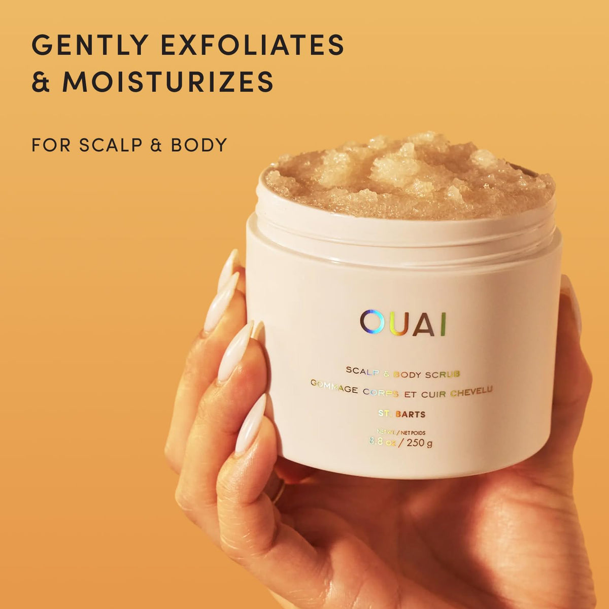 OUAI Scalp & Body Scrub 3.4 oz St. Barts back view