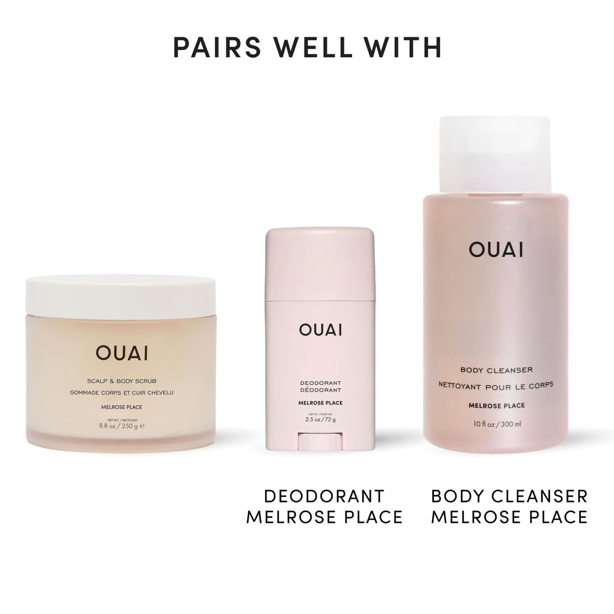 OUAI Scalp & Body Scrub Melrose Place lifestyle use