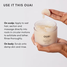 OUAI Scalp & Body Scrub Melrose Place on skin