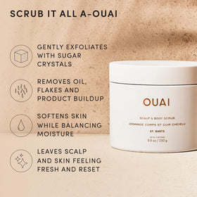 OUAI Scalp & Body Scrub, St. Barts lid view