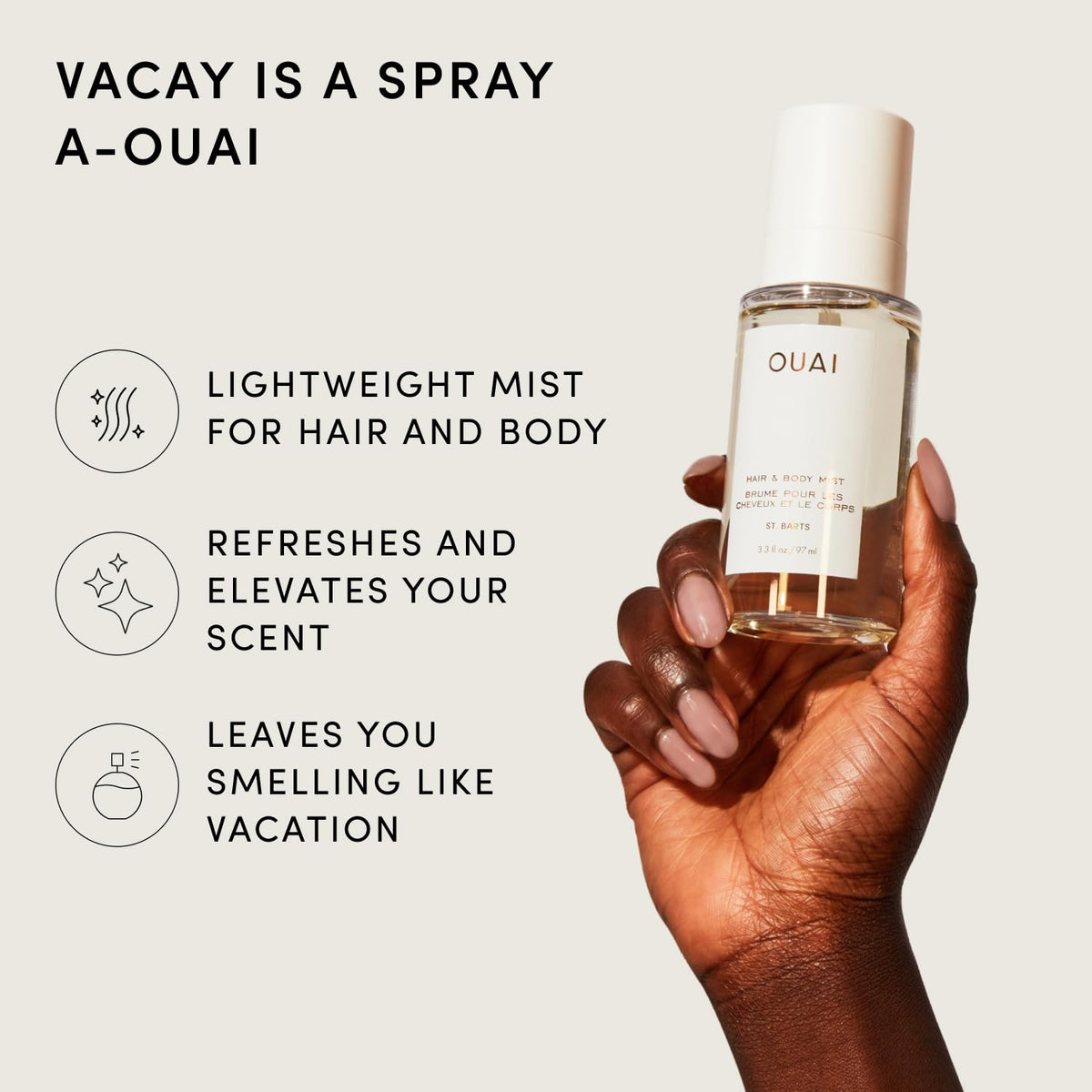 OUAI St. Barts Hair and Body Mist close-up of spray nozzle