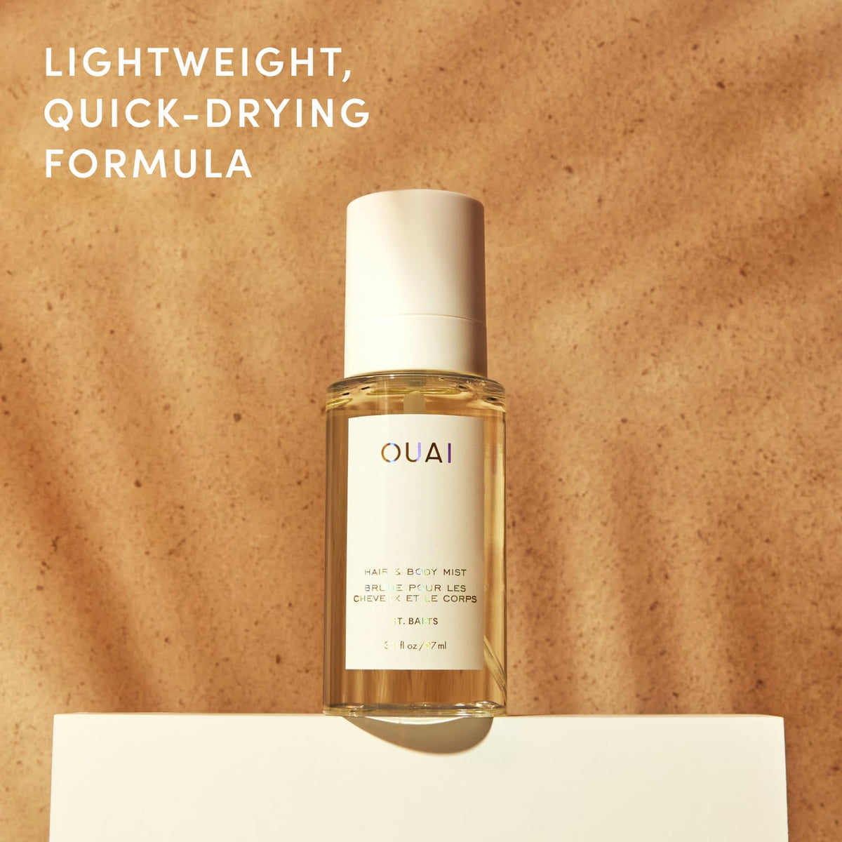 OUAI St. Barts Hair and Body Mist in lifestyle setting