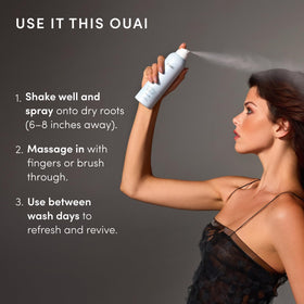 OUAI Super Dry Shampoo label showcasing product details