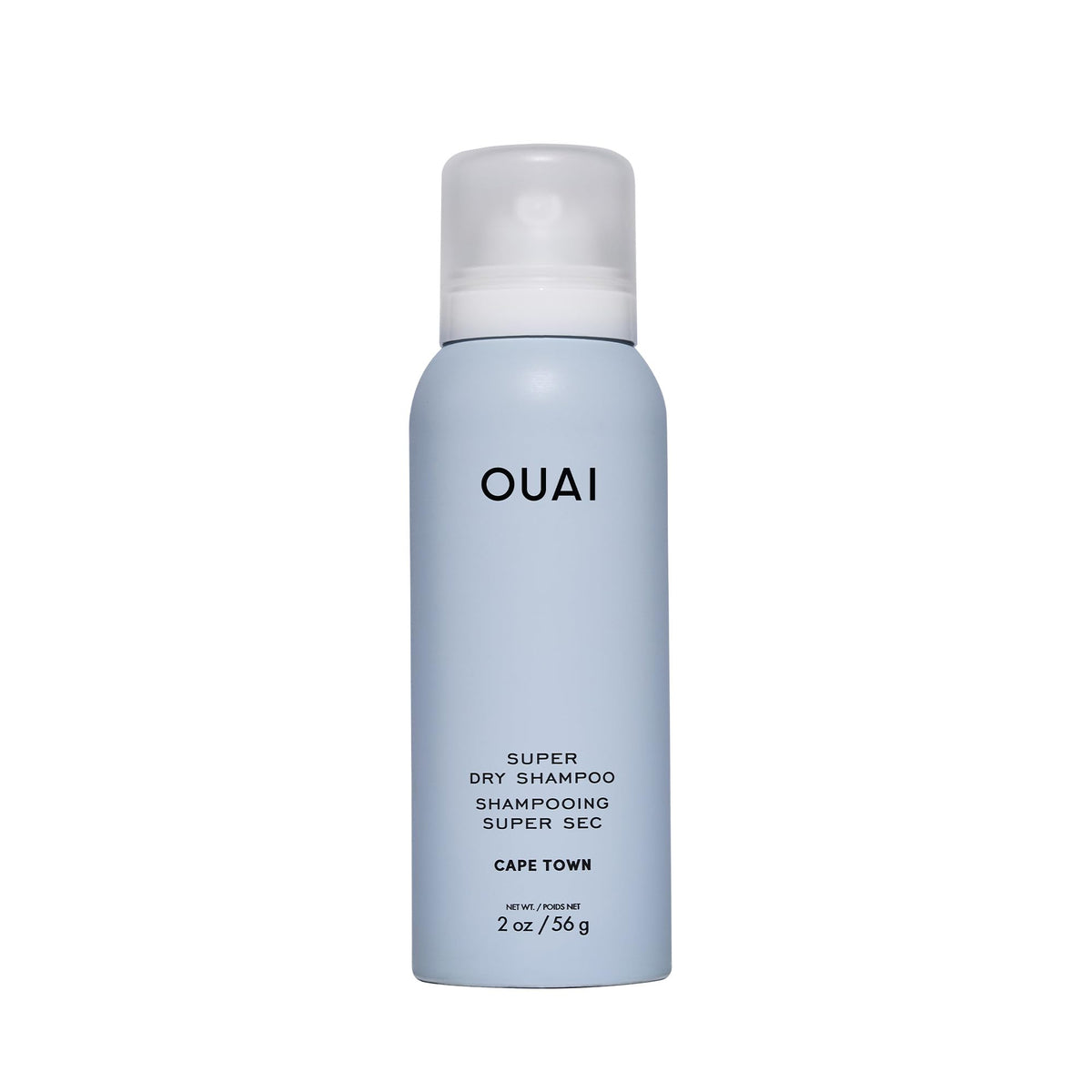 OUAI Super Dry Shampoo travel size 2 oz front view with Cape Town fragrance