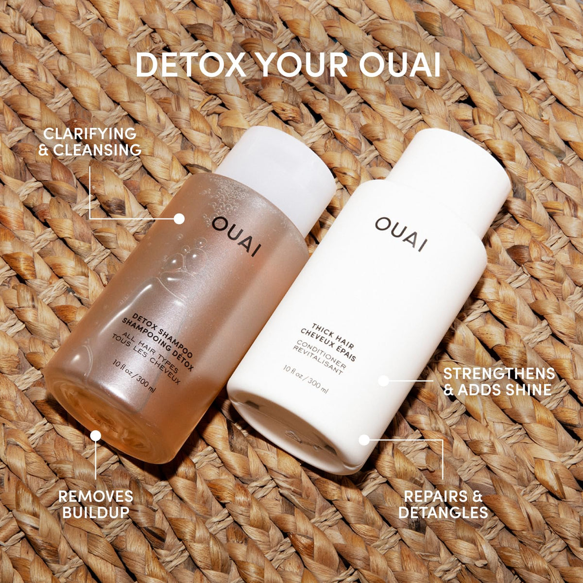 OUAI Thick Conditioner front view with 705g packaging