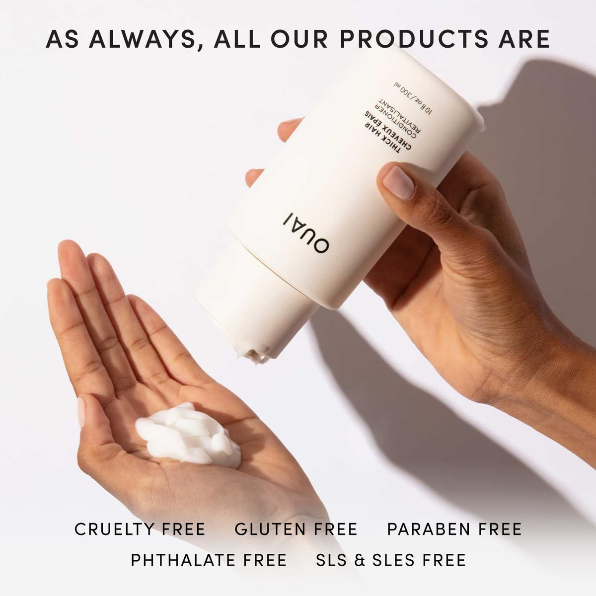 OUAI Thick Hair Conditioner 3 Oz texture close-up