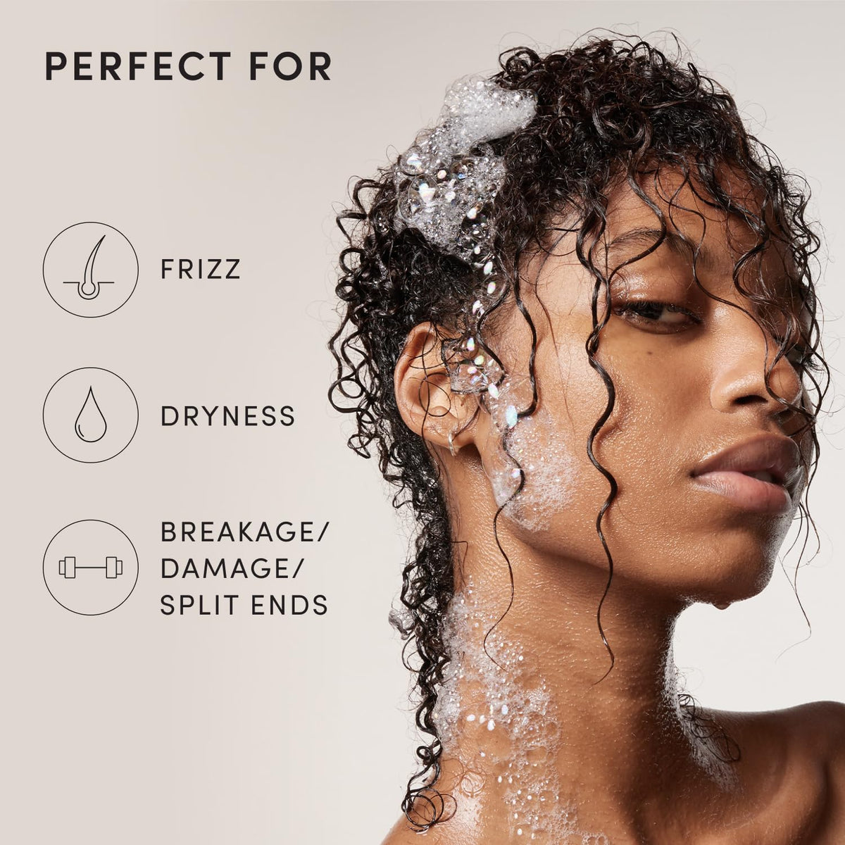 OUAI Thick Hair Shampoo Refill 32 Oz on bathroom shelf