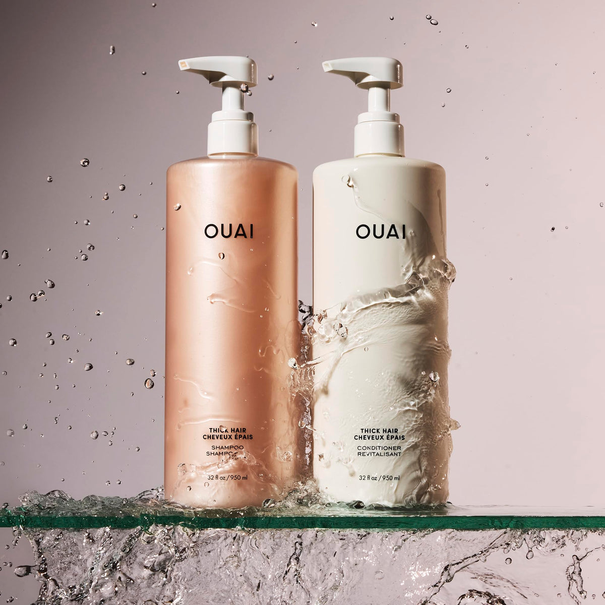 OUAI Thick Hair Shampoo Refill 32 Oz side view