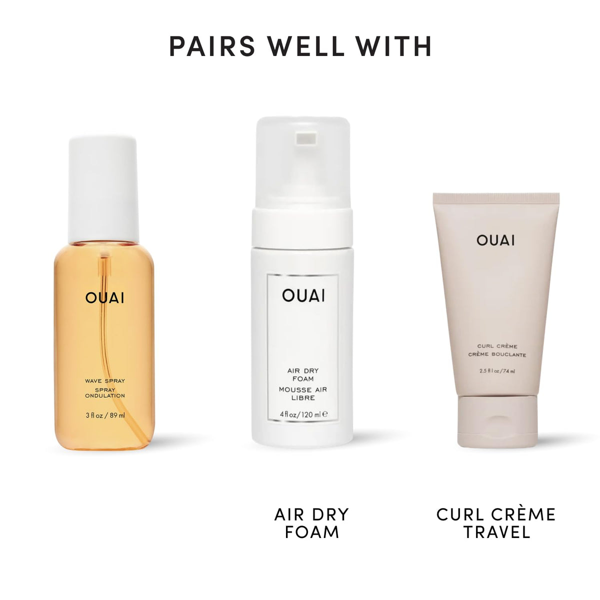 OUAI Wave Spray with beach accessories