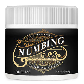 Oudetas Numbing Cream 1.39 fl oz front view with packaging