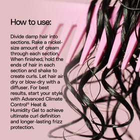 Ouidad Featherlight Curls Cream application on hair