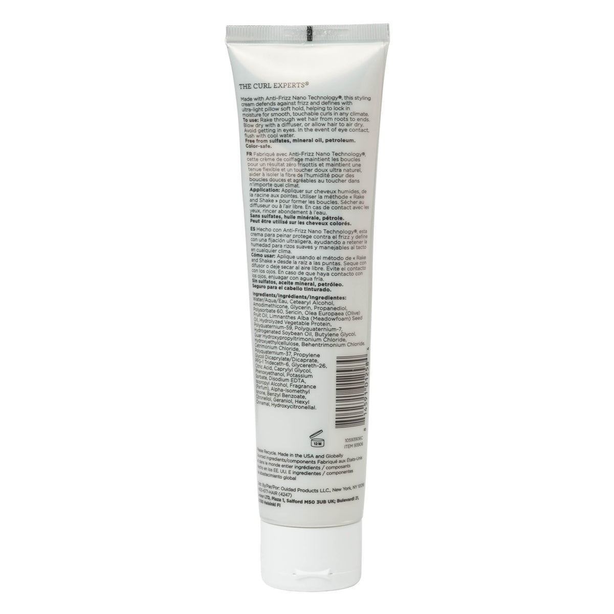 Ouidad Featherlight Curls cream being applied to damp hair