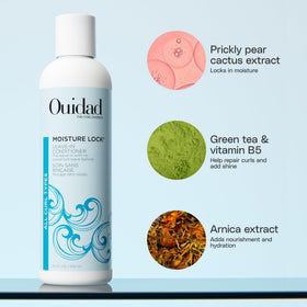 Ouidad Moisture Lock Leave In Conditioner back view with ingredients