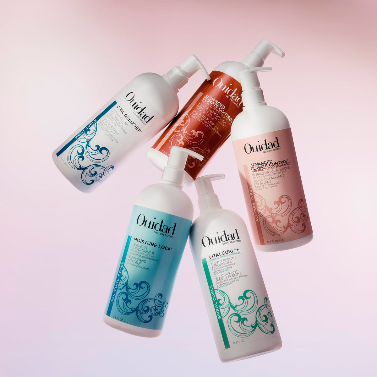 Ouidad Moisture Lock Leave In Conditioner packaging with texture