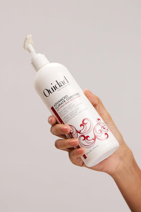 Ouidad styling cream with natural ingredients display