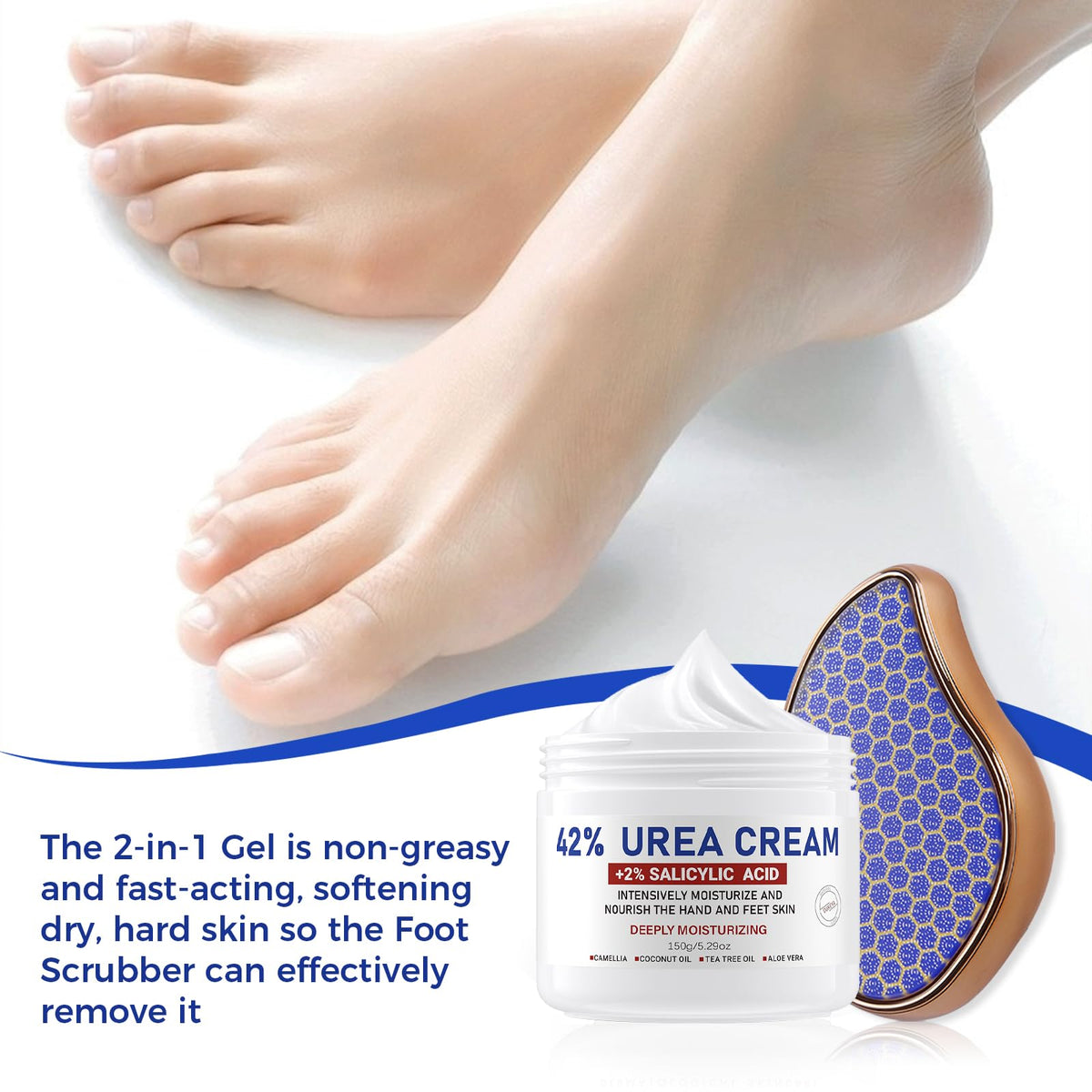 OUKEYA 42% Urea Cream with texture close-up