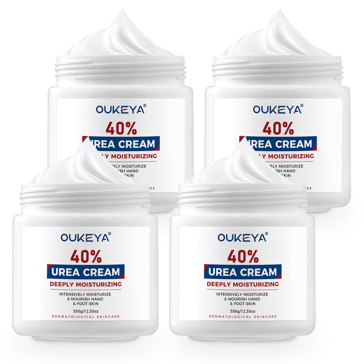 OUKEYA Urea Cream 40% front view, 12.35 oz jar