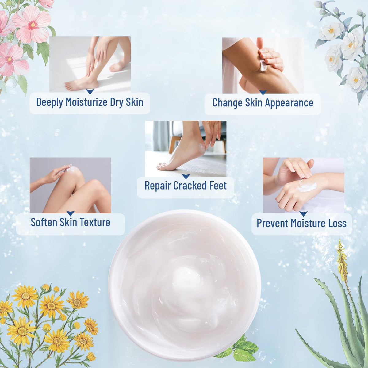 OUKEYA Urea Cream 42% application on hand