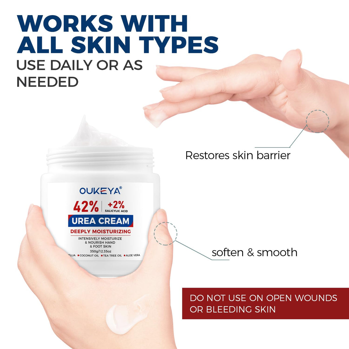 OUKEYA Urea Cream 42% lifestyle scene