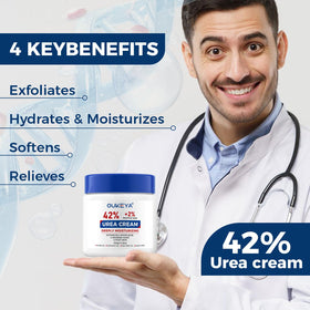OUKEYA Urea Cream 42% on hands and feet