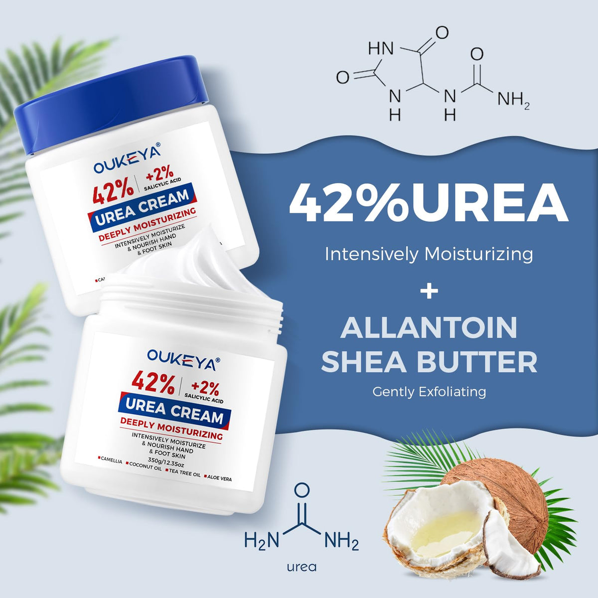 OUKEYA Urea Foot Cream 12.35 oz packaging