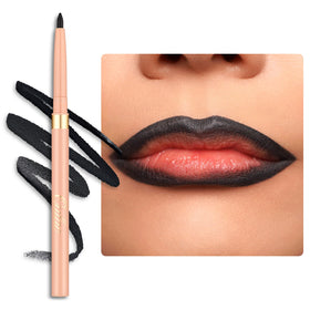 Oulac Black Lip Liner Pencil 2in1 retractable crayon front view