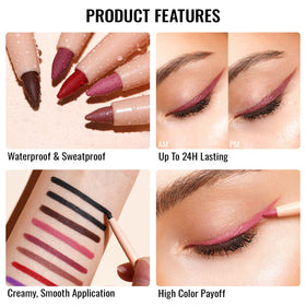 Oulac Black Lip Liner Pencil 2in1 retractable crayon in hand