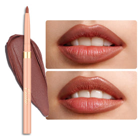 Oulac Brown Lip Liner Pencil front view with retractable design