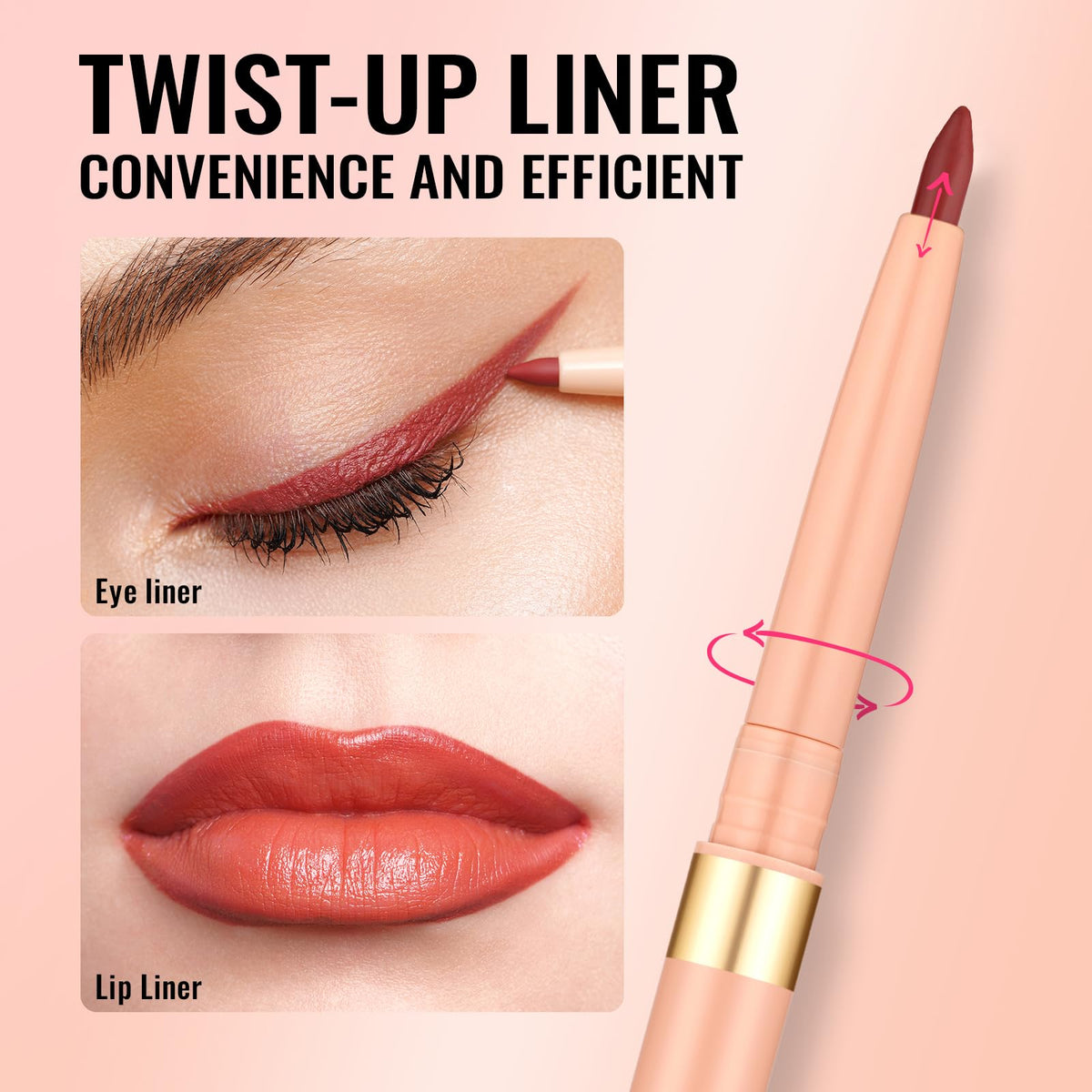 Oulac lip liner in use on model